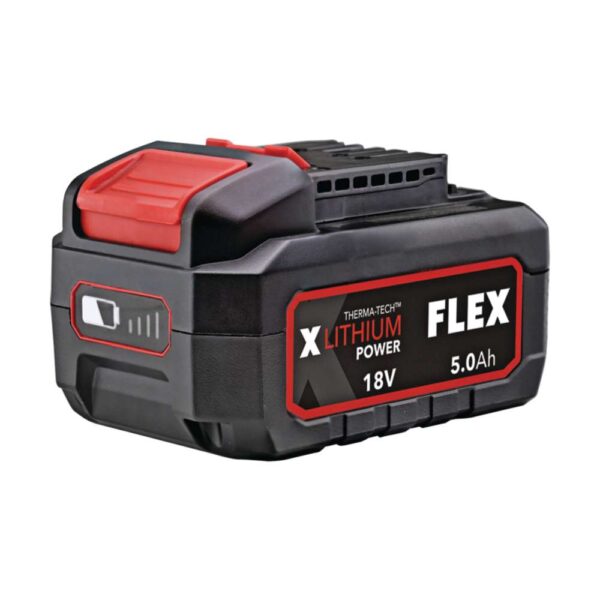 ΓΩΝΙΑΚΟΣ ΤΡΟΧΟΣ ΡΥΘΜΙΖΟΜΕΝΟΣ FLEX 18V LBE-125-18.0-EC, O125mm +(1x5,0Ah) +ΤΑΧΥΦΟΡΤΙΣΤΗΣ +ΤΣΑΝΤΑ, 10479 - Image 4